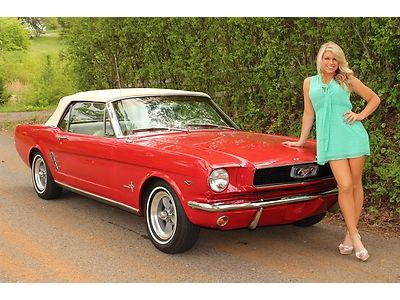1966 ford mustang convertible v8 auto factory air power steering solid must see