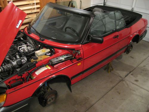 1991 saab 900 turbo convertible automatic 2-door 2.0l cherry no reserve 92 93