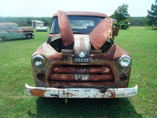 1955 dodge 1/2 ton job rated 6 cylinder flat head  double hood