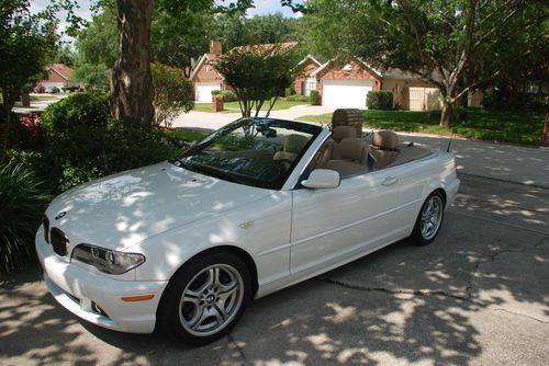 Alpine white 2005 bmw 330ci convertible.  low mileage (60,k). prem. &amp; sports p.