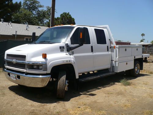 2004 chevy kodiak c4500 with work bed w/ toolboxes and gooseneck hitch, air ride