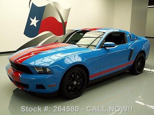 2012 ford mustang v6 6-speed 20" wheels grabber blue 8k texas direct auto