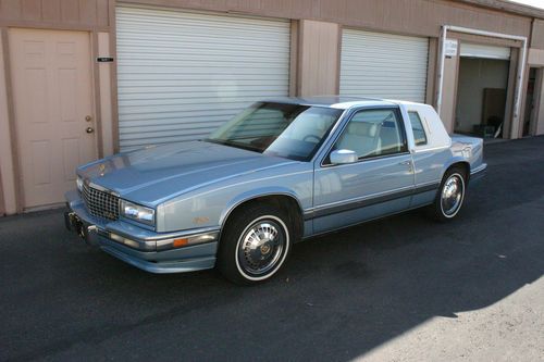 1990 cadillac eldorado metalic blue w/ white 1/2 top - 63,000 original miles!!!