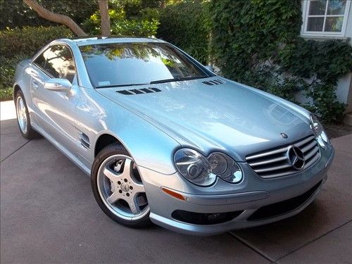 2004 mercedes sl55 amg silver/red pano roof keyless go  parktronic