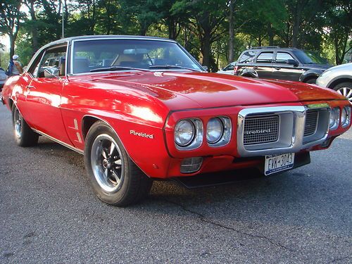 1969 pontiac firebird 350  5.7l-red