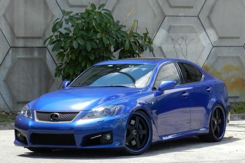 2008 lexus is-f ultrasonic blue mica - tein 20" wheels blackout carbon fiber