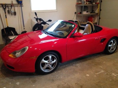 1998 porsche boxster red convertible 2-door 2.5l, new tires, all maint. done