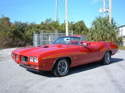 1970 pontiac gto judge convertible tribute,red/red,455,auto,his/hers,restored!!!