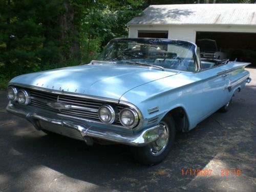 Clean original  1960 chevrolet impala convertible stored for years