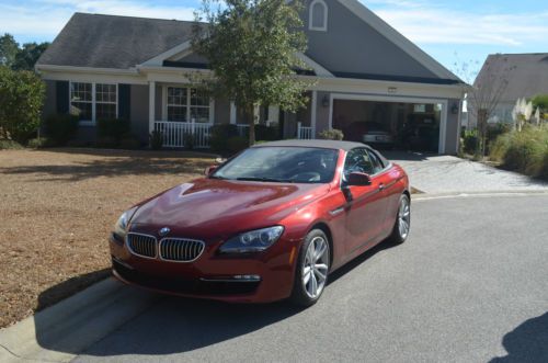 Bmw 640i convertible vermillion metallic red, highly optioned, adult driven