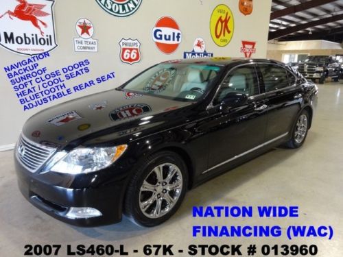 2007 ls 460l,sunroof,nav,htd/cool lth,mark levinson,chrome whls,67k,we finance!!