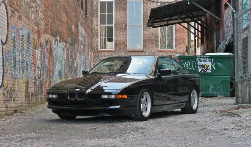 1993 bmw 850ci 2 door coupe 5.0l v12 auto schwarz &amp; black nappa leather interior