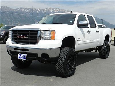 Gmc crew cab sle 4x4 duramax diesel custom new lift wheels tires auto tow