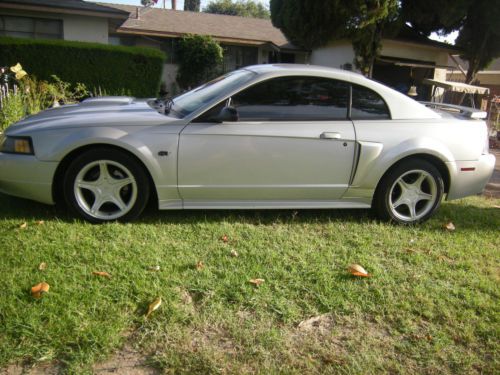2002 ford mustang gt coupe - silver v8 4.6l low miles - great condition