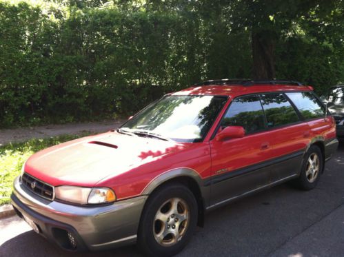 1998 subaru legacy outback, red