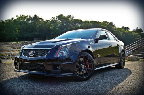 2013 cadillac cts v supercharged sedan 6.2l 556 hp in black diamond tricoat