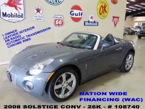 2008 solstice conv,automatic,leather,6 disk cd,18in chrome whls,26k,we finance!!