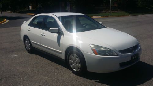 Find Used 2004 Honda Accord White Manual 4 Door Sedan