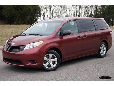 7-days *no reserve* '11 toyota sienna 1-owner off lease 100% hwy miles best deal