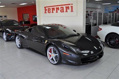 2010 ferrari 458 italia with black/red interior