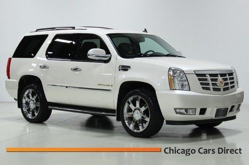 08 escalade awd ultra luxury navigation dvd 22s one owner rear camera white
