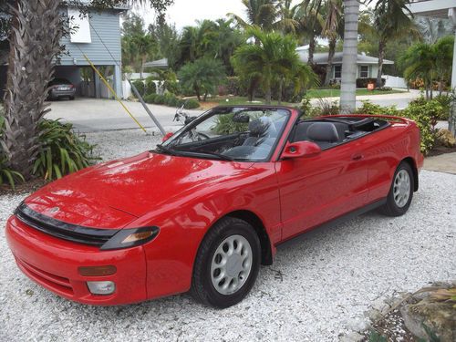 1992 toyota celica gt convertible red 75,000 original miles--rare car!