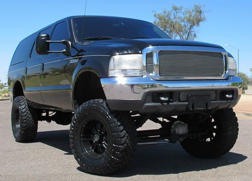 ***no reserve*** 2000 ford excursion 7.3l lifted diesel 4x4 black low miles !!!!