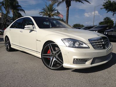 Mercedes-benz s65 diamond white  florida car clean carfax 621hp 738lb ft torque