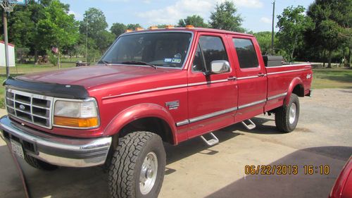 4x4 crew cab 7.3 diesel xlt auto red with grey interior 2nd owner 230k