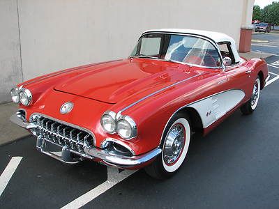 1960 corvette, fuel injected 283, 4-speed red on red