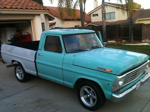 1968 ford f-100 custom cab shortbed ac/ps disc brakes gps torq thrust 5 speed