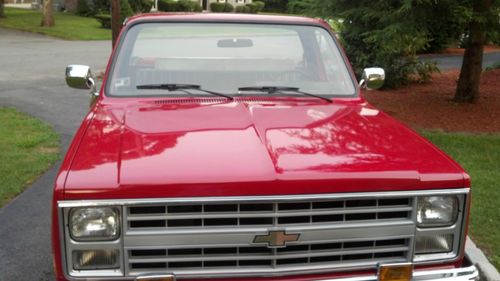 1985 chevrolet c10 pickup truck red custom deluxe