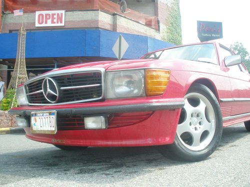 1984 mercedes benz red convertible 500sl special edition 6,8k milleage only!