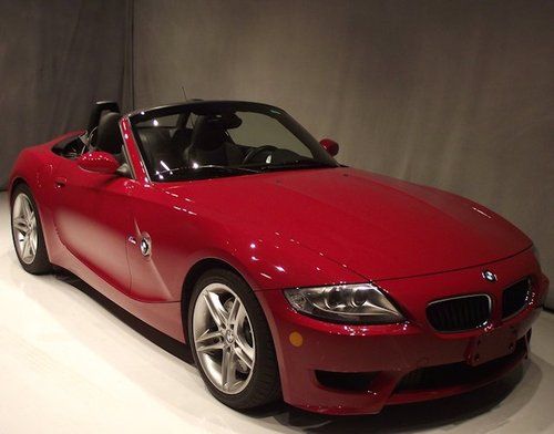 2006 06 bmw m roadster convertible 6spd manual rwd red/black 2 owner cleancarfax