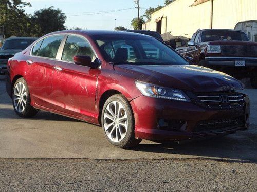 2013 honda accord sport sedan damaged salvage economical loaded priced to sell!!