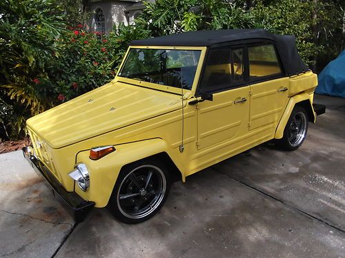 1974 vw thing convertible mild custom new top tires wheels and interior