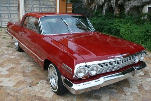 1963 impala sport cpe orig. 283ci,a/c-100 mi.s,100% prof. frame-on restoration