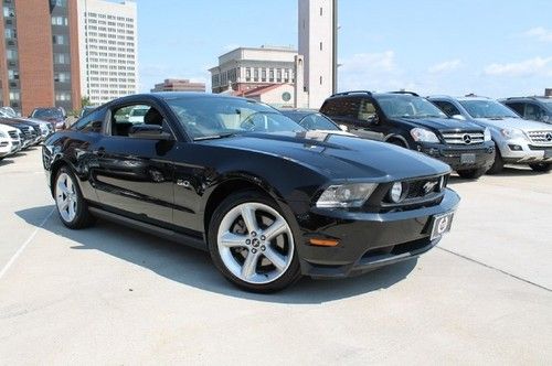 5.0 v8 gt premium black and red leather 6 speed sync one owner