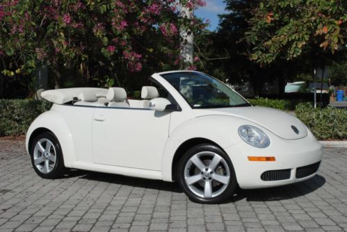 2007 volkswagen triple white new beetle convertible 2.5l 6-speed automatic