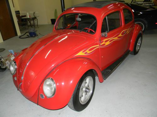 1956 volkswagen beetle - classic oval window  and sunroof