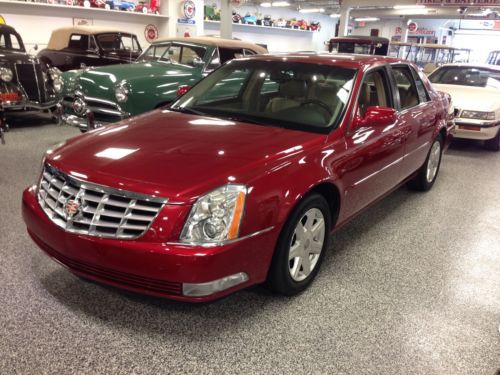 Great 2007 cadillac dts deville red over tan leather interior