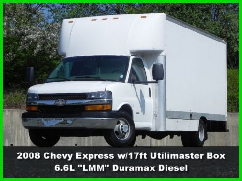 08 chevrolet express cutaway work van 17ft box drw 6.6l lmm duramax dmax diesel