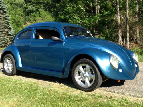 1964 vw beetle, blue, 6&#034; chop top with suicide doors, fun, dependable