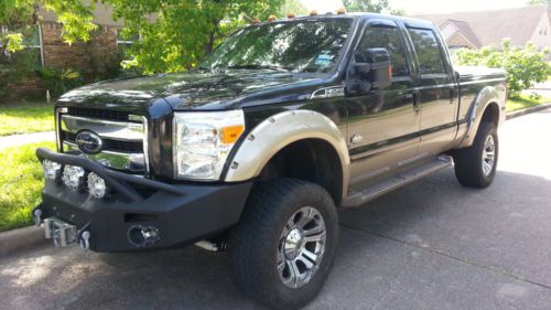 2011 ford f-250 lifted 4x4 king ranch crew cab pickup 4-door 6.7l