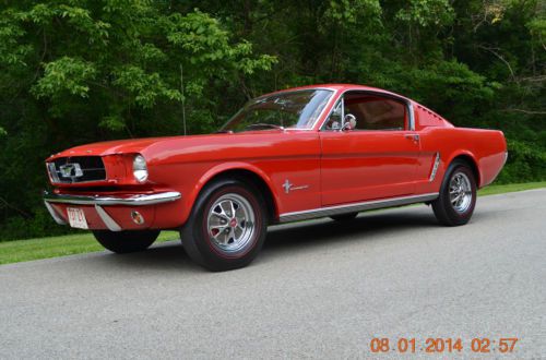 1965 mustang fastback high quality restoration red on red all correct super nice
