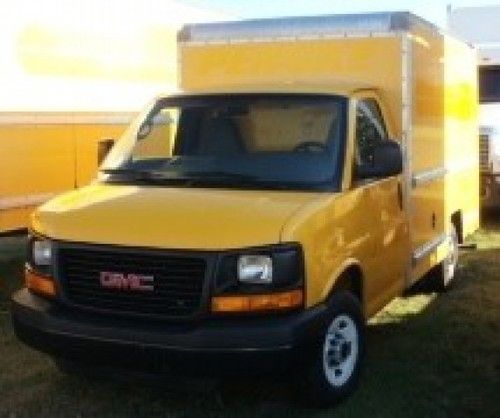 2009 gmc savana cutaway 3500 wb work cargo van box truc