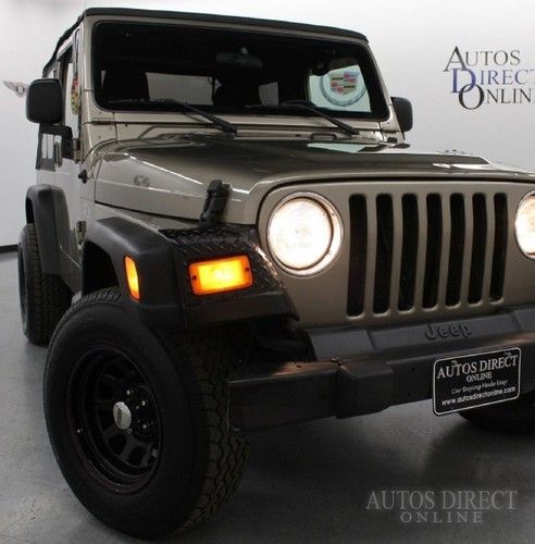 We finance 2004 jeep wrangler x 4wd 4.0l auto 62k cleancarfax cd wrrnty softtop