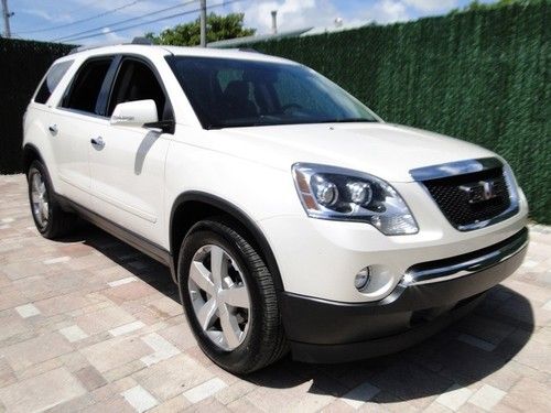 2010 gmc acadia 1 owner slt fla driven 7 pass skyscape roof lthr! automatic 4-do