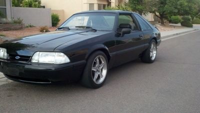 Black 1988 supercharged 5.0 mustang w 5 speed / t-tops - rare