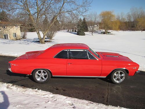 Beautiful victory red 1967 chevelle ss 396 real ss 138 car nice